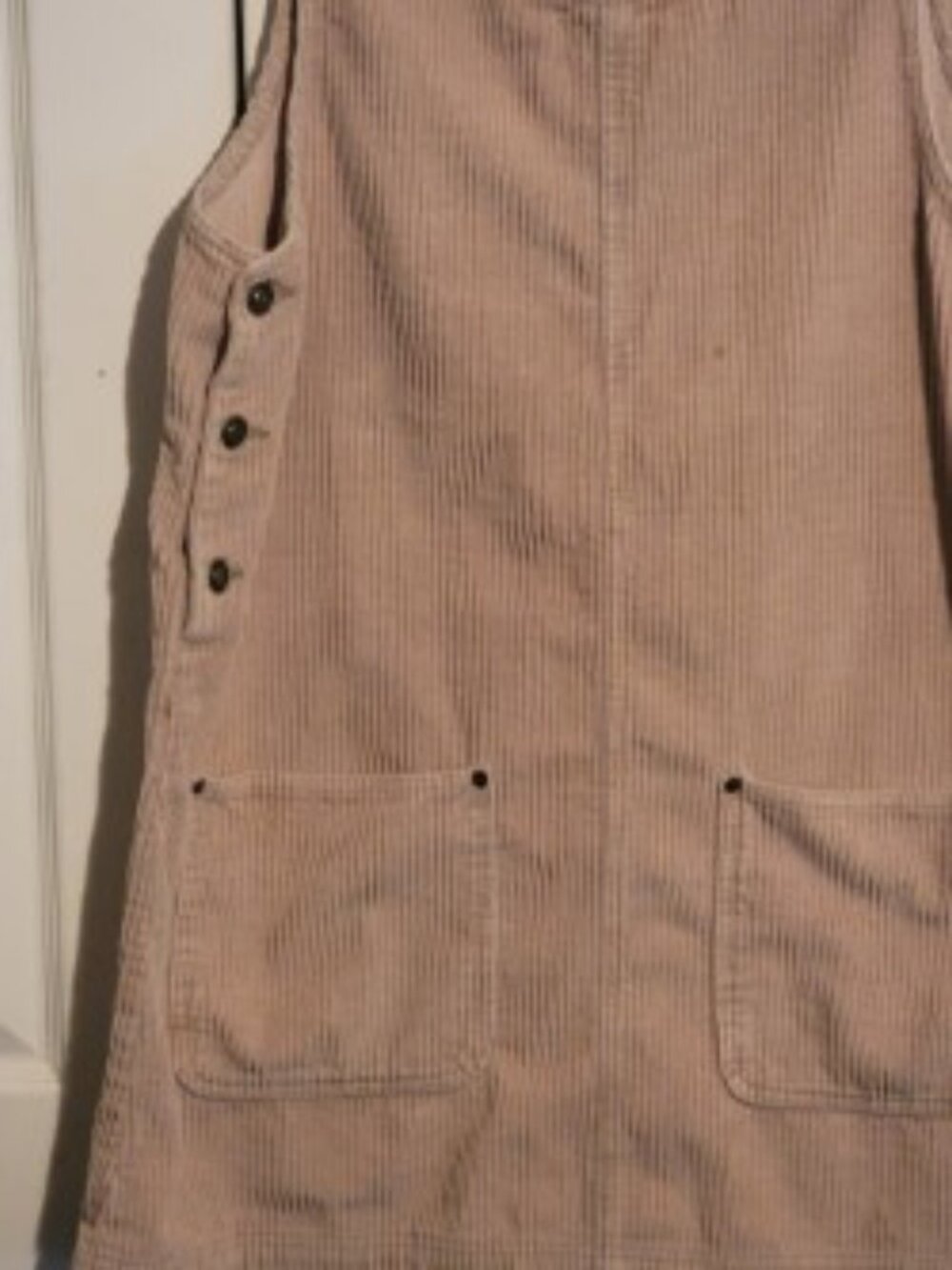 Vintage EXP Express Corduroy Jumper Dress Women’s L Pinafore 90s - Picture 2 of 5